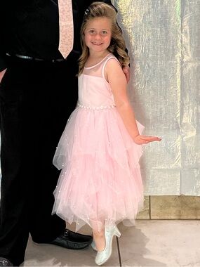 Girls American Princess Glitz Pearl & Tulle Dress, size 7